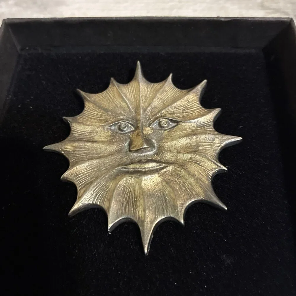 Beautiful Sunburst Brooch By L•S
